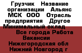 Грузчик › Название организации ­ Альянс-МСК, ООО › Отрасль предприятия ­ Другое › Минимальный оклад ­ 40 000 - Все города Работа » Вакансии   . Нижегородская обл.,Нижний Новгород г.